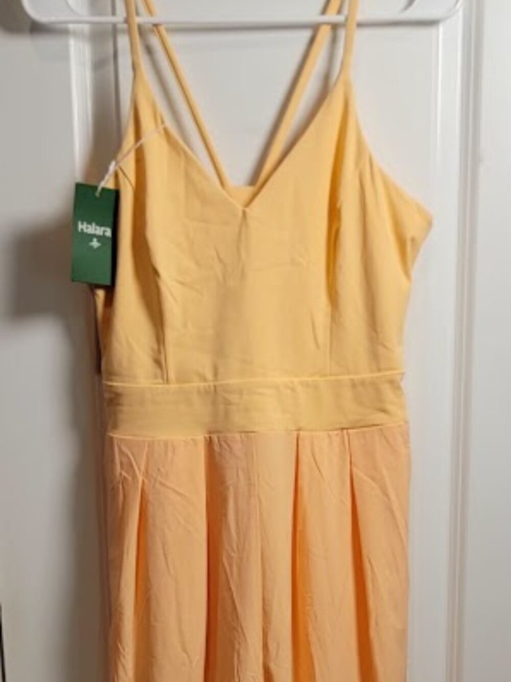 Halara Women’s Peach Jumpsuit Size Medium Tall Wide Leg NWT